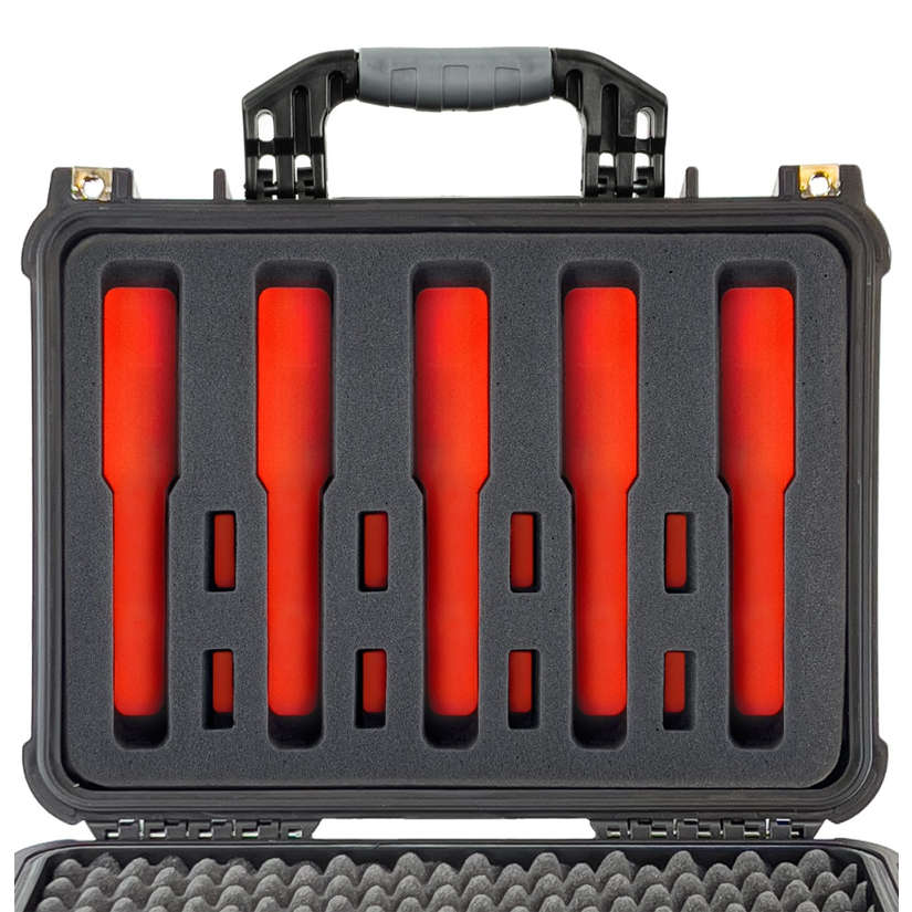 Eylar 16 in. Standard Hard Gun Case with 5 Gun & 8 Mag. Foam Set