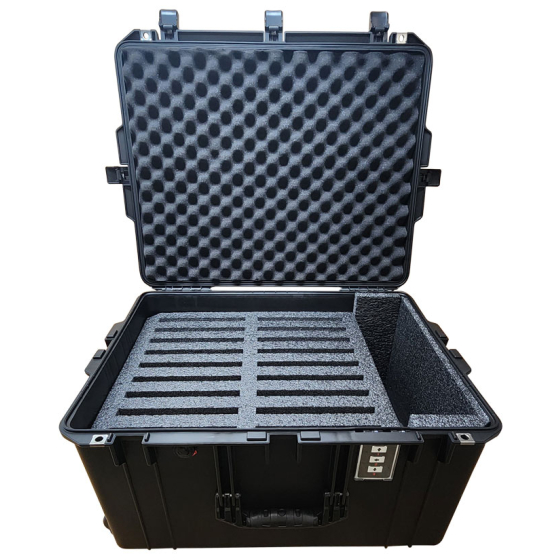 Multiple iPad Carrying Case For 18 Tablets HardShell Lightweight Case